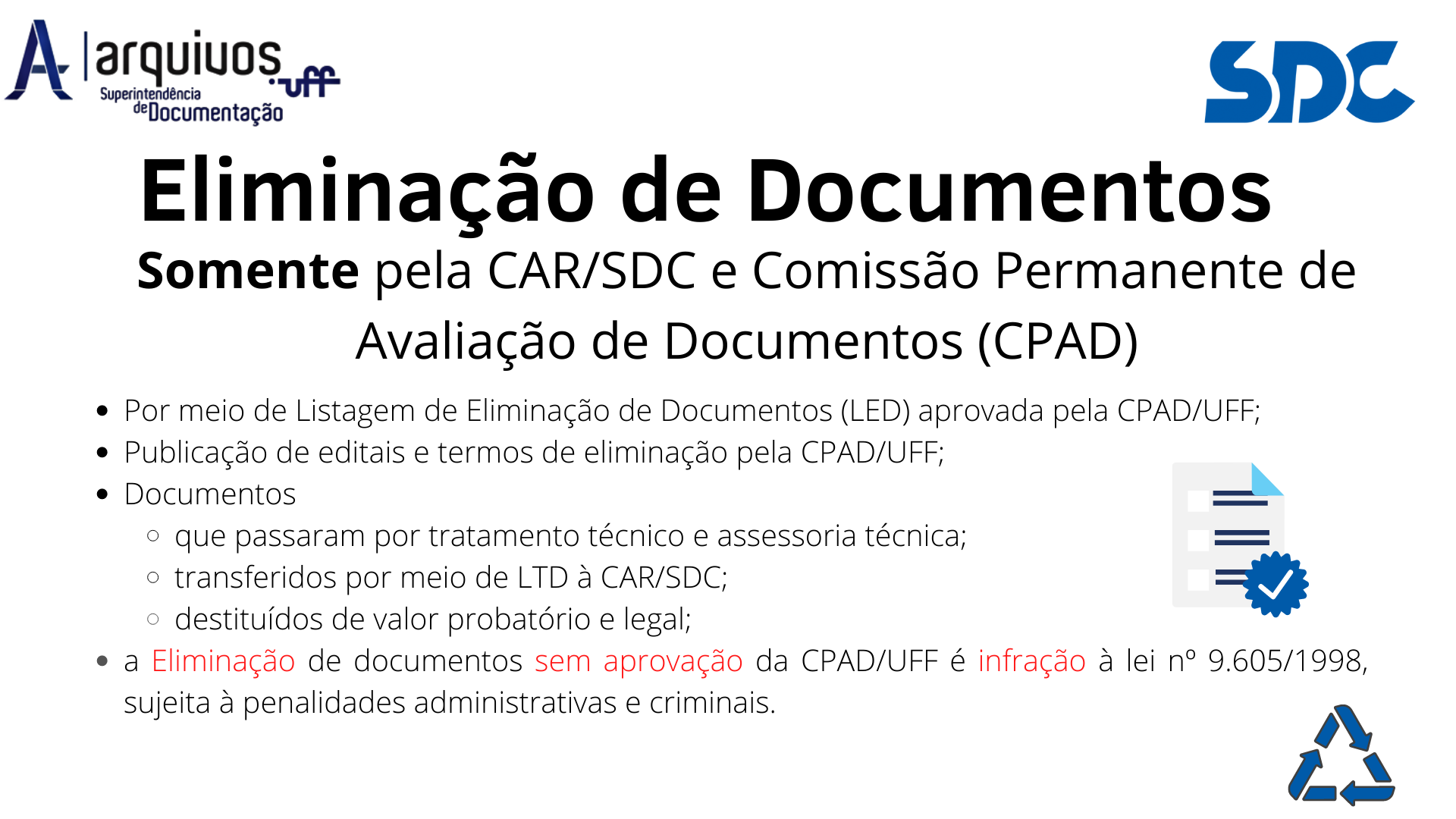 Eliminação de Documentos